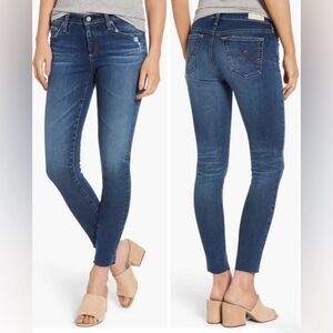 Ag Adriano Goldschmied The Legging Ankle Super Skinny Jeans Size 30 R Raw Hem